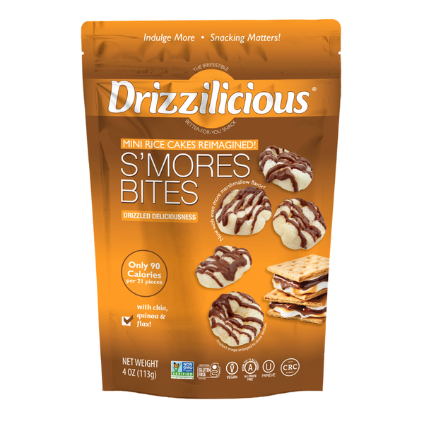 Drizzilicious S'Mores Mini Rice Cake Bites