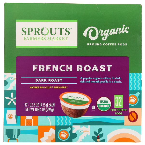 Sprouts Organic French Roast Eco Coffee Pods