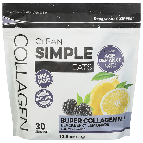 Clean Simple Eats Blackberry Lemonade Super Collagen Mix