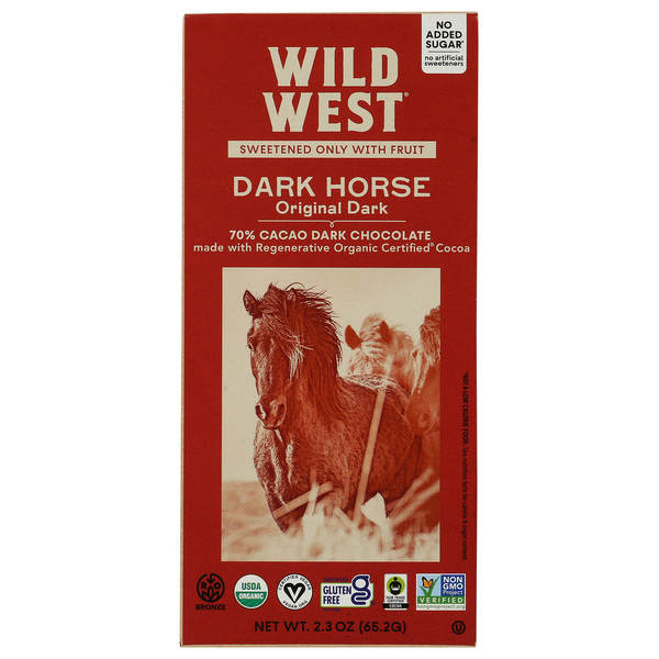 Wild West Chocolate Dark Horse Organic Dark Chocolate 70% Cacao