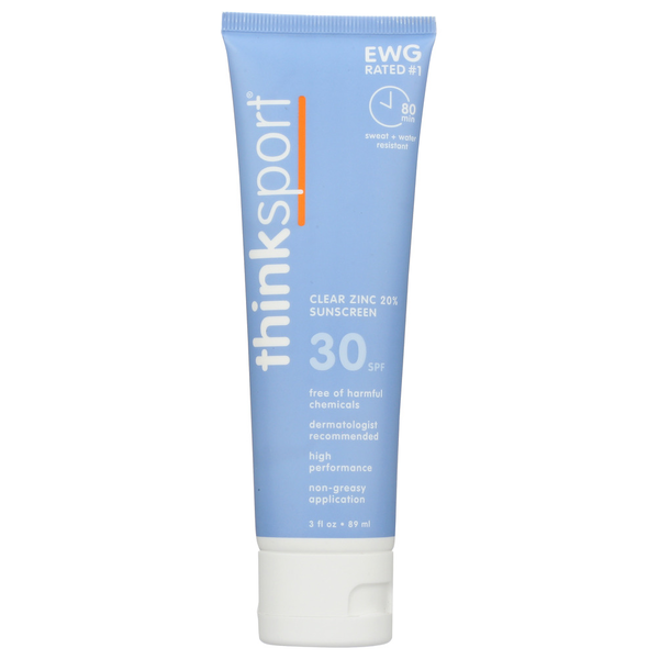 Think Sunscreen SPF30 Clear Zinc Sunscreen