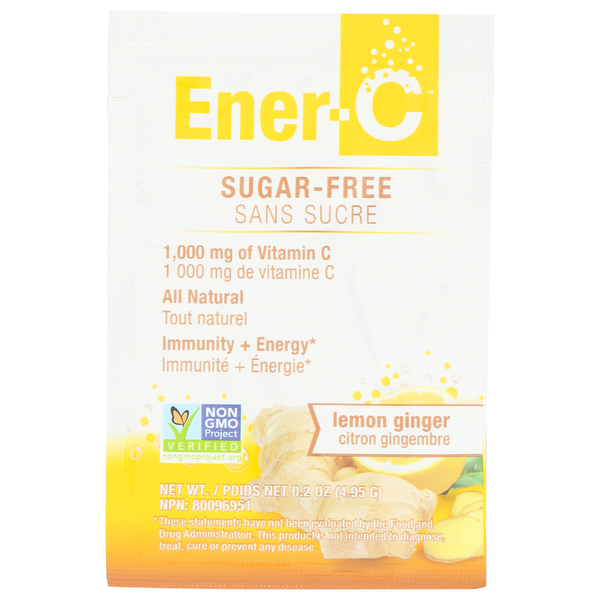 Ener-C Lemon Ginger Sugar Free Drink Mix Packet