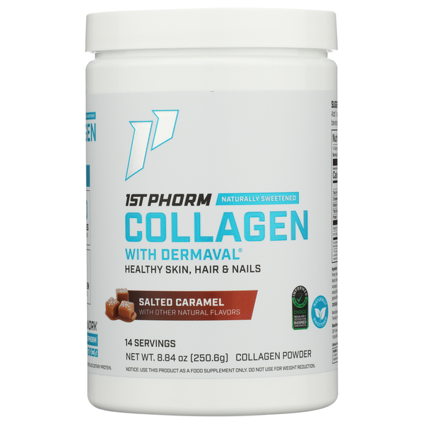 1st Phorm Salted Caramel Collagen With Dermaval
