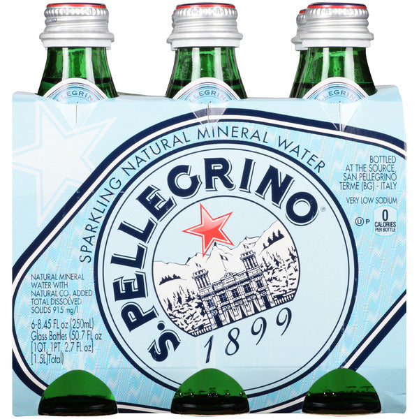 San Pellegrino Sparkling Mineral Water Glass 6 Pack