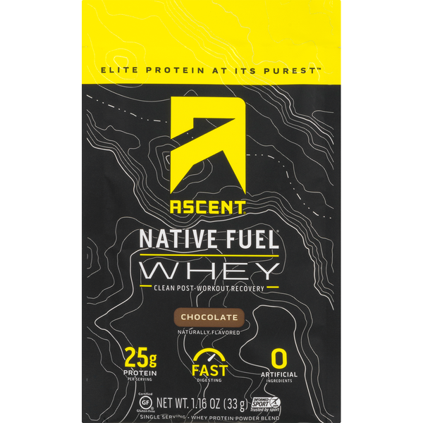 Ascent Chocolate Native Fuel Clean Post-Workout Recovery Protein Powder Blend