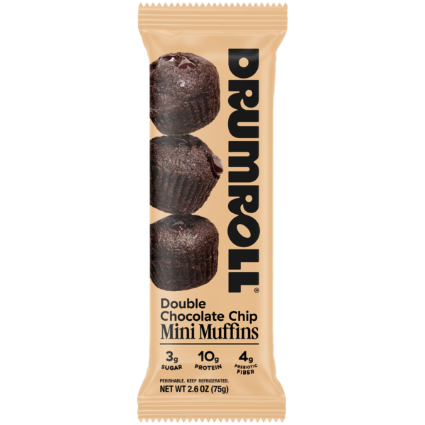 Drumroll Double Chocolate Chip Mini Muffins