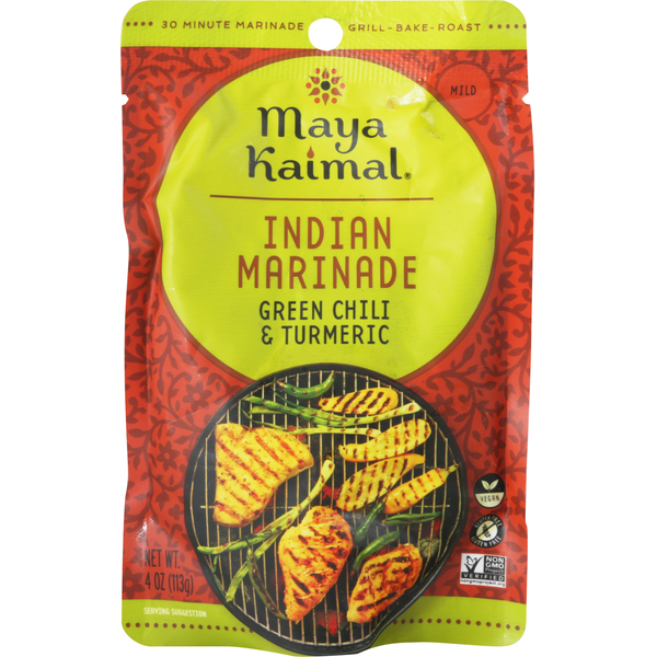 Maya Kaimal Green Chili & Turmeric Mild Indian Marinade