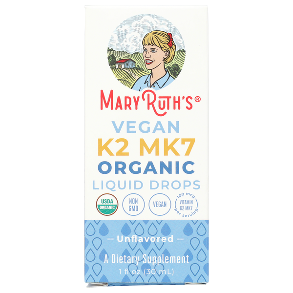 Mary Ruth's Organic Unflavored K2 MK7 Liquid Drops