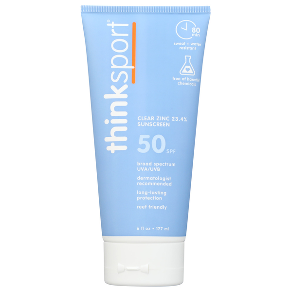 Think Sunscreen SPF 50 Sport Clear Zinc Sunscreen
