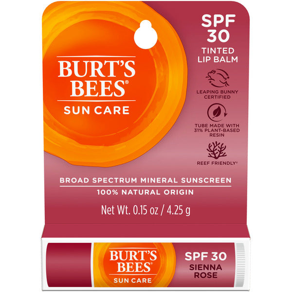 Burt's Bees Sienna Rose SPF 30 Tinted Lip Balm
