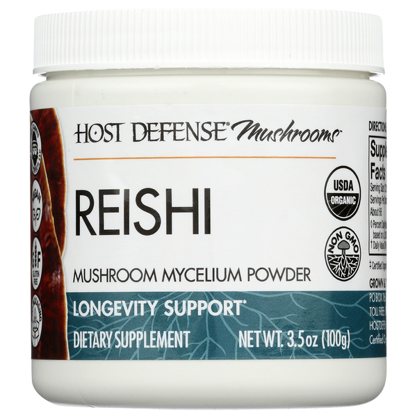 Host Defense Mushrooms Organic Reishi Mushroom Mycelium Powder