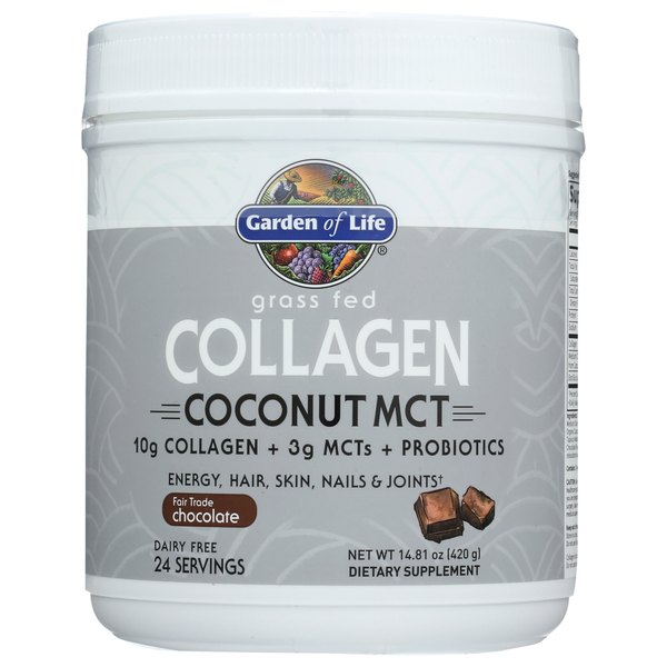 Garden Of Life Chocolate Collagen Coconut MCT Powder