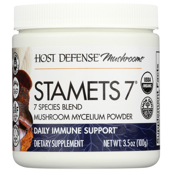 Host Defense Mushrooms Organic Stamets 7 Mushroom Mycelium Powder