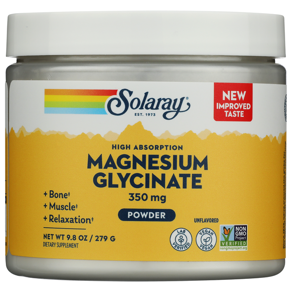 Solaray Magnesium Glycinate Powder 350 Mg