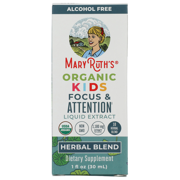 Mary Ruth's Organic Kids Focus & Attention Liquid Extract Herbal Blend