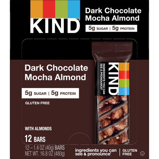 KIND Dark Chocolate Mocha Almond 12 Pack Case