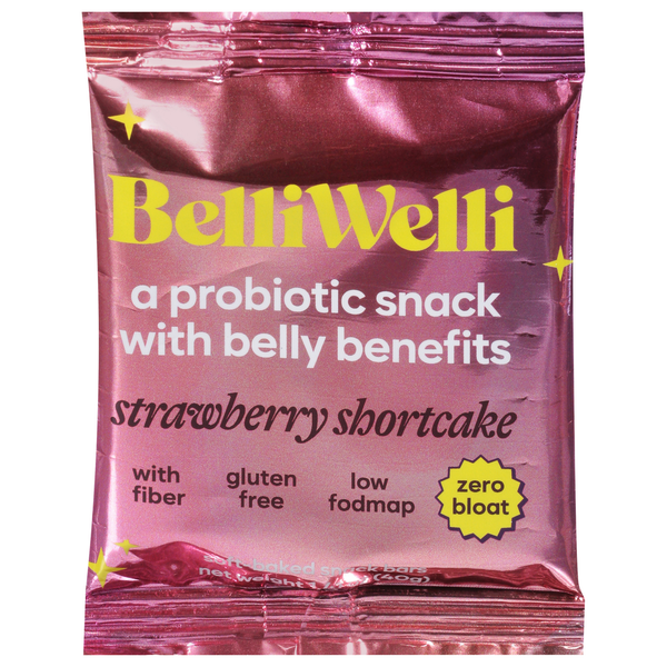 Belliwelli Strawberry Shortcake Soft Baked Low-Fodmap Snack Bar