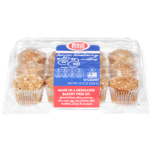 Red Plate Foods Mini Lemon Blueberry Muffins