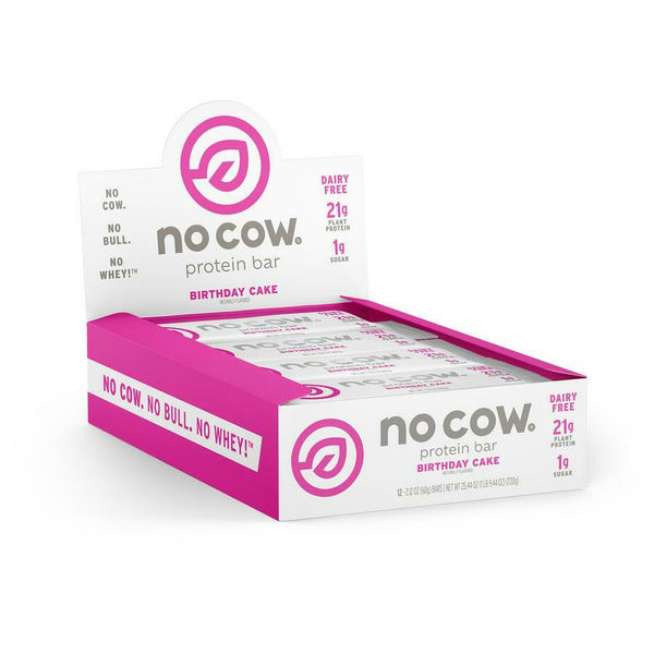 No Cow Birthday Cake Protein Bar 12 Pack Case