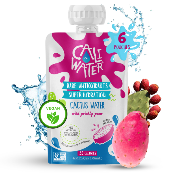 Caliwater Prickly Pear Cactus Water 6 Pack Pouches