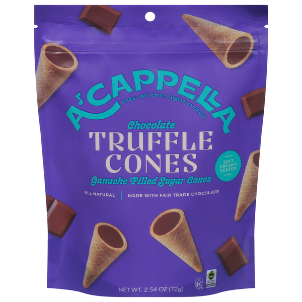 A Cappella Chocolate Truffle Cones Ganache Filled Sugar Cones