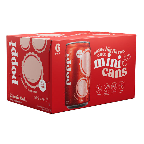 Poppi Classic Cola Prebiotic Soda 6 Pack