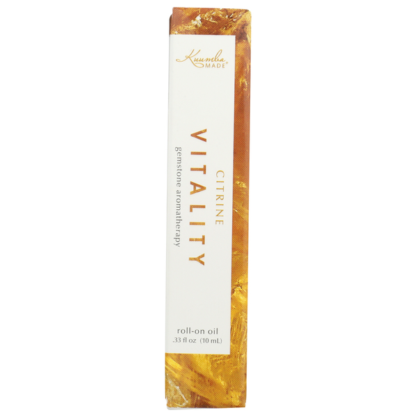 Kuumba Made Citrine Vitality Gemstone Aromatherapy Roll-On