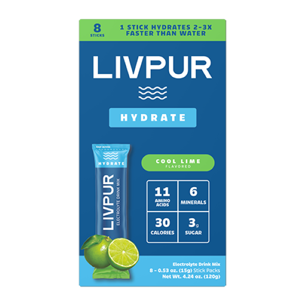 Livpur Cool Lime Hydrate Electrolyte Drink Mix 8 Sticks
