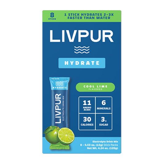 Livpur Cool Lime Hydrate Electrolyte Drink Mix 8 Sticks