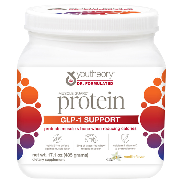 Youtheory GLP-1 Support Vanilla Protein Powder