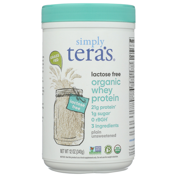 Simply Tera's Organic Plain Unsweetened Lactose Free Whey Protein