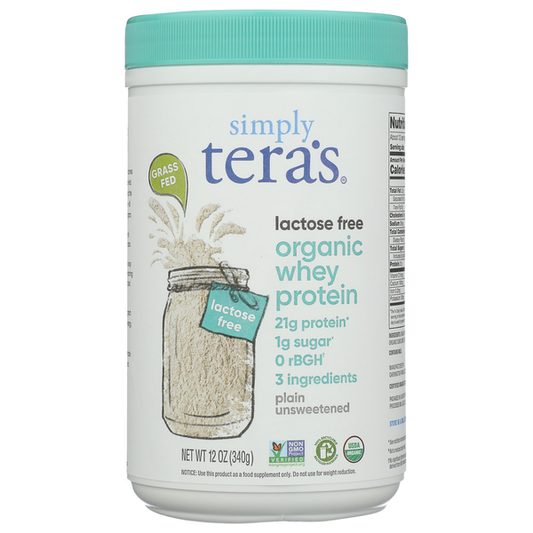 Simply Tera's Organic Plain Unsweetened Lactose Free Whey Protein