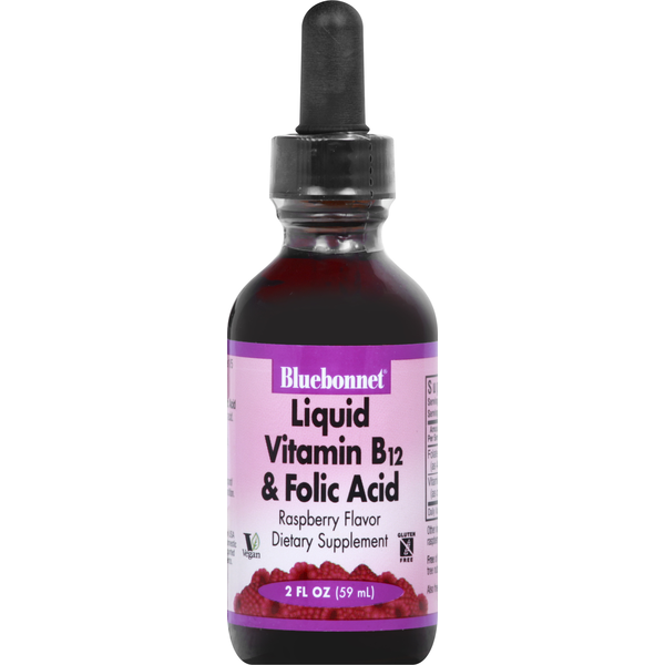 Bluebonnet Liquid Vitamin B-12 & Folic Acid