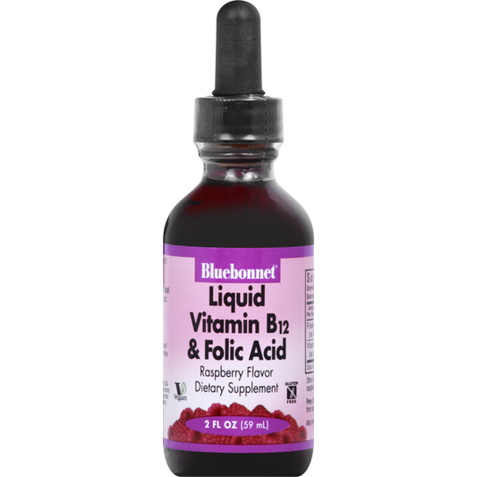 Bluebonnet Liquid Vitamin B-12 & Folic Acid