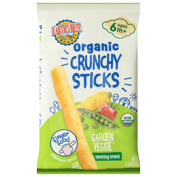 Earth's Best Organic Garden Veggie Chruncy Sticks Teething Snack