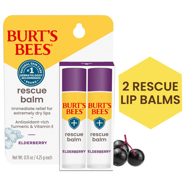 Burt's Bees Elderberry Rescue Balm 2 Pack