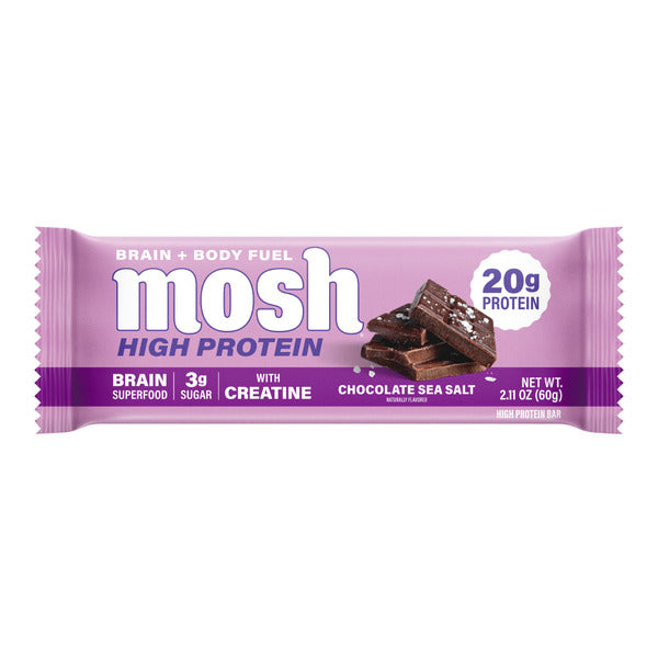 Mosh Chocolate Sea Salt High Protein Plus Creatine Bar