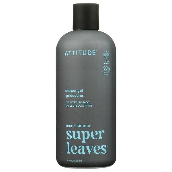 Attitude Men's Super Leaves Eucalyptus & Sage Shower Gel