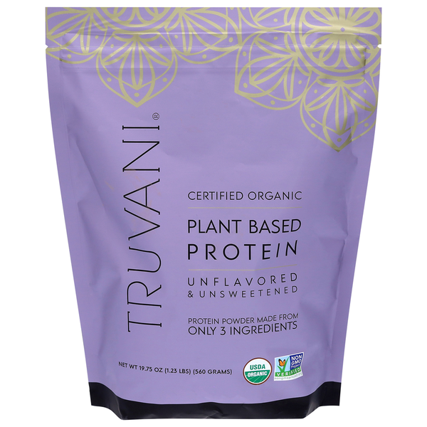 Truvani Organic Unflavored & Unsweetened Plant-Based Protein Powder