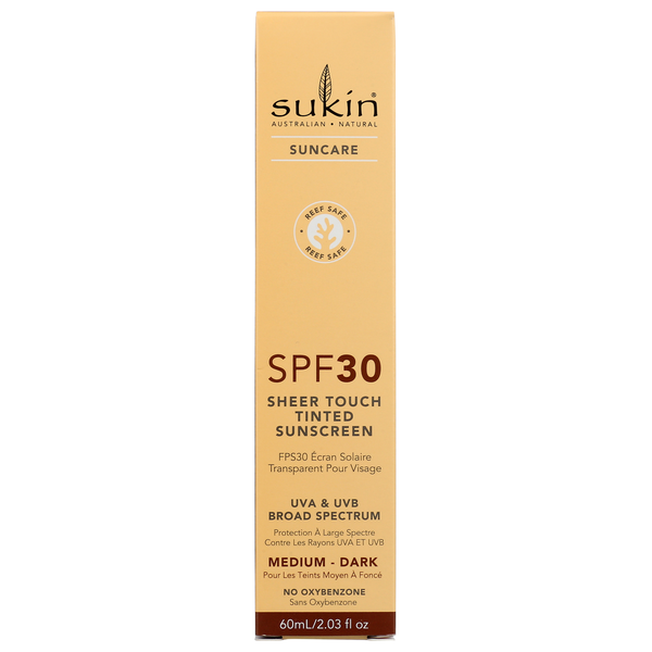 Sukin Sheer Touch Medium-Dark Facial Sunscreen SPF30