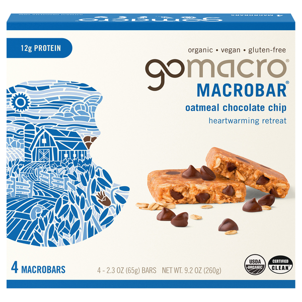 Gomacro Organic Oatmeal Chocolate Chip Bars 4 Pack