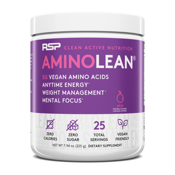 Rsp Nutrition AminoLean Energy - Pre Workout & Weight Management, Vegan Acai