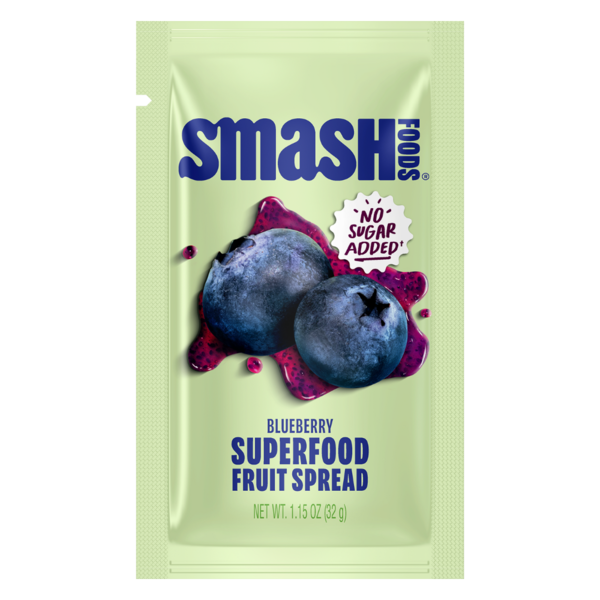 Smash Foods Blueberry Squeezable Single Superfood Jam