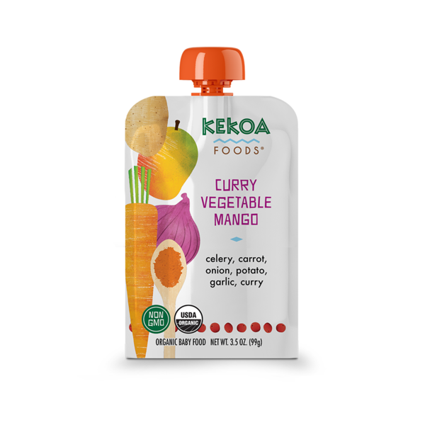 Kekoa Foods Organic Curry Vegetable Mango Baby Food Pouch