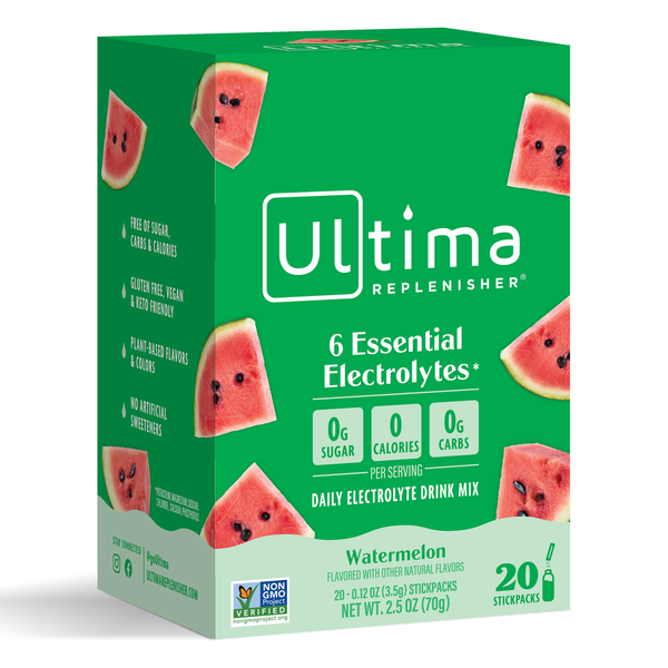 Ultima Replenisher Watermelon Electrolyte Drink Mix 20 Count Case