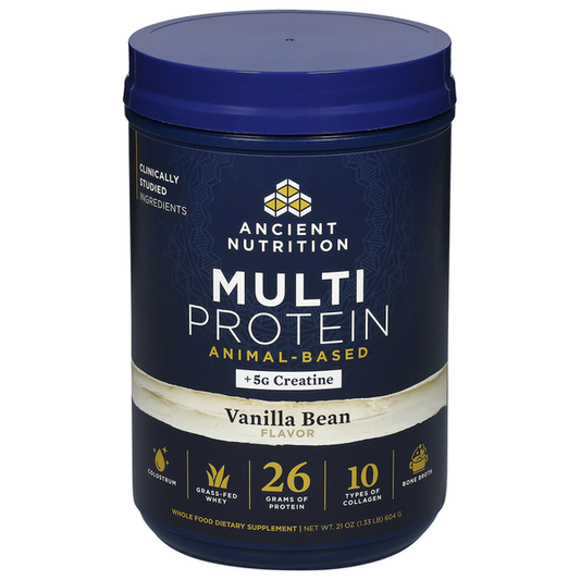 Ancient Nutrition Vanilla Bean Flavor Animal-Based Multi Protein