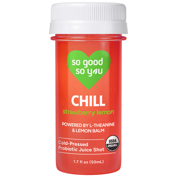 So Good So You Organic Strawberry Lemon Chill Probiotic Juice Shot