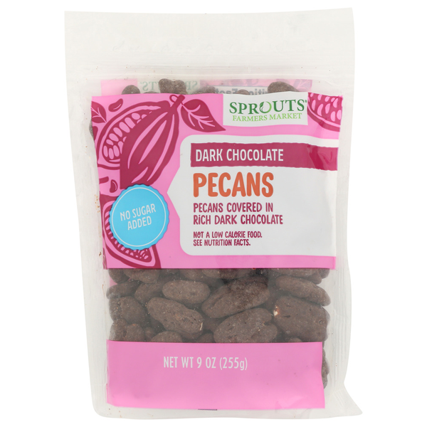 Sprouts No Sugar Added Dark Chocolate Covered Pecans