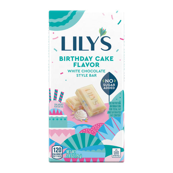 Lily's Birthday Cake White Chocolate Bar