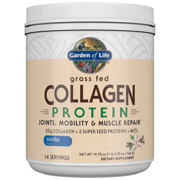 Garden Of Life Vanilla Grass Fed Collagen Protein Powder